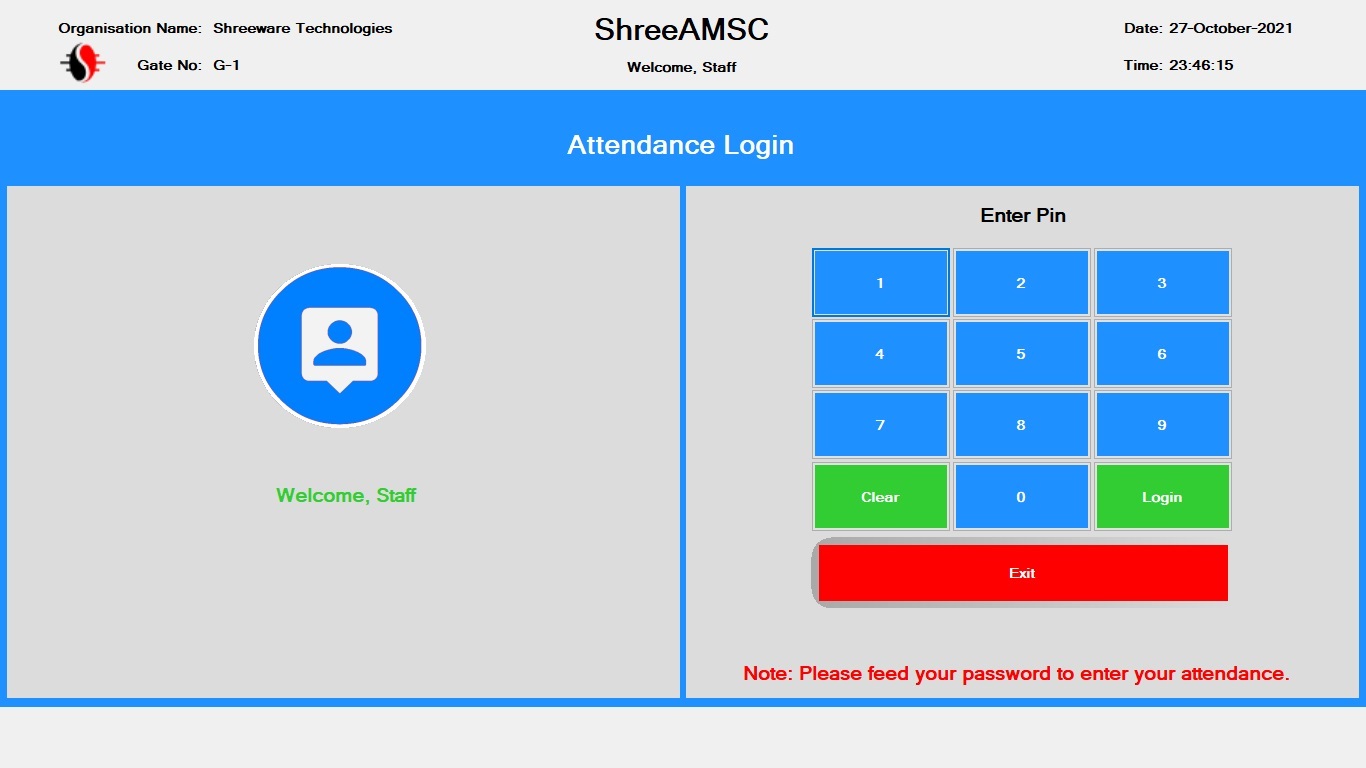 ShreeAMSC-AttendanceLogin