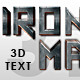 Iron Man 3D Text Template - GraphicRiver Item for Sale