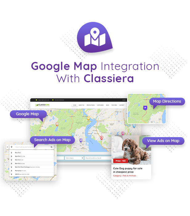 Google MAP in Classified Theme