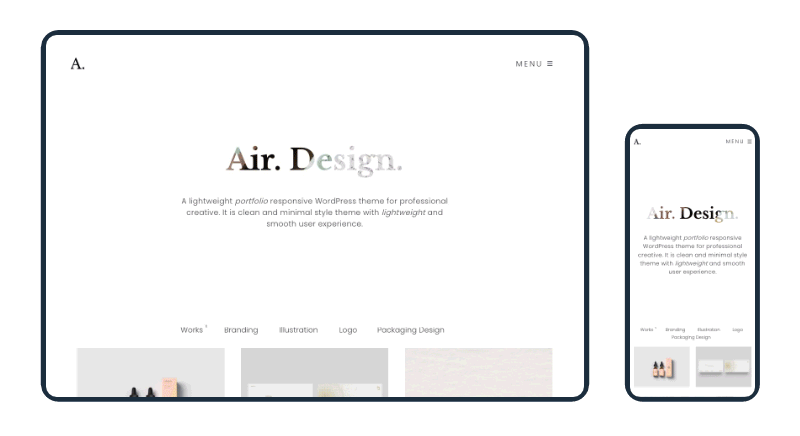 Air simple WordPress theme Demos