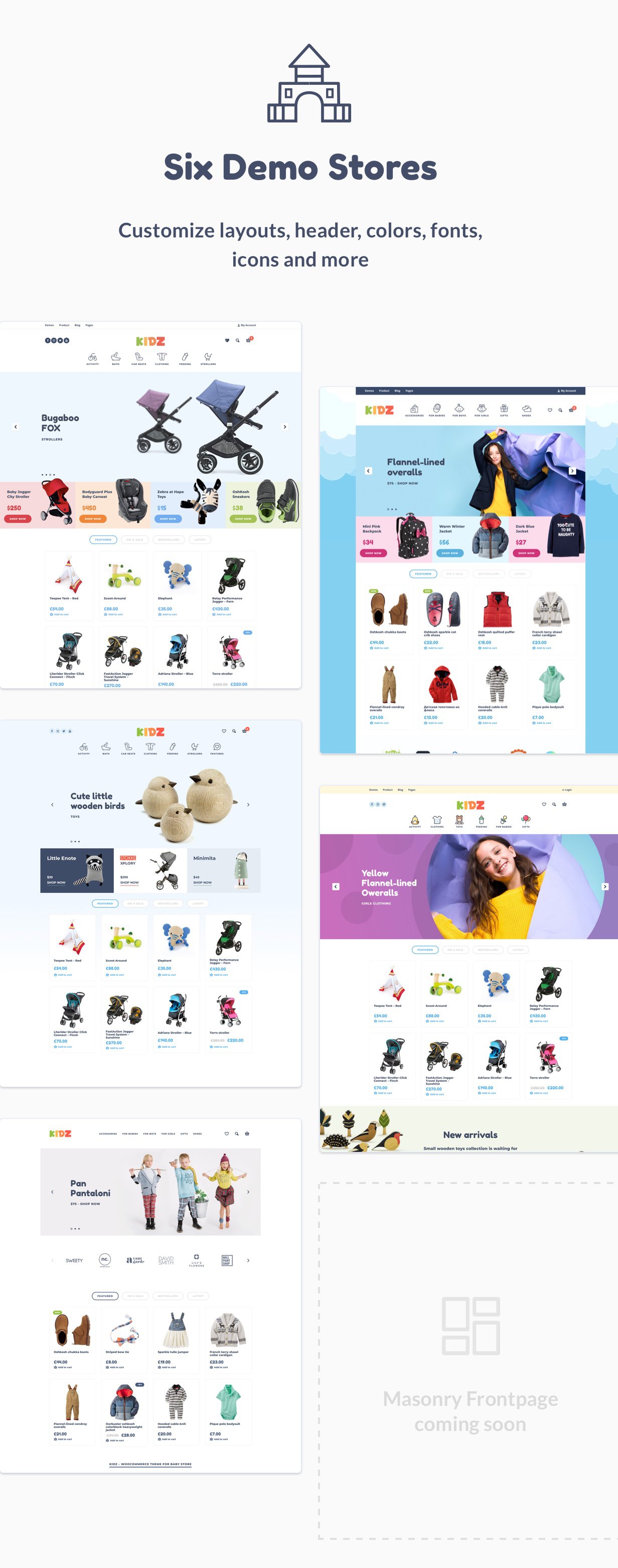 Six demo stores Six demo stores