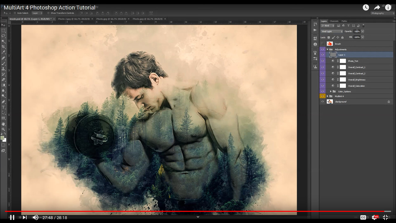MultiArt 4in1 Photoshop Actions Bundle - 4