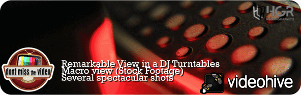 Remarkable View in a DJ Turntables (Stock Footage)