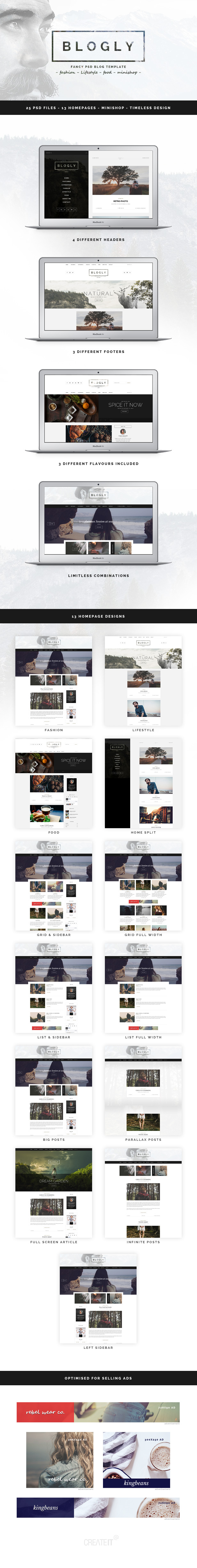  Blogly - Fancy PSD Blog Template - 8