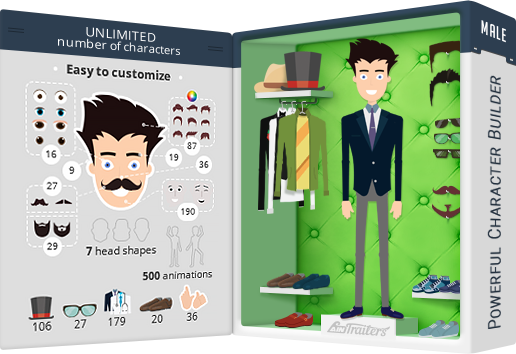AinTrailers | Explainer Video Toolkit with Character Animation Builder - 36
