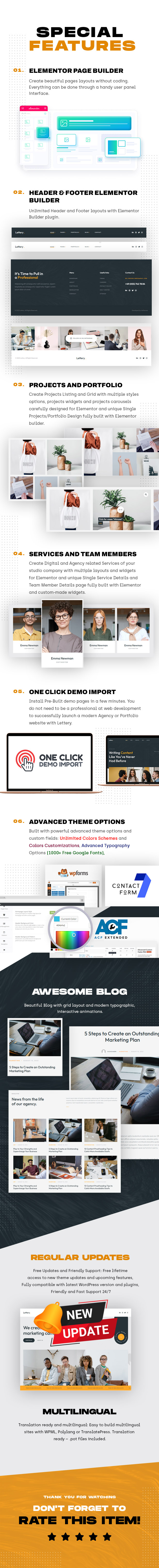 Lettery – Digital Marketing Agency WordPress Theme – Description 3