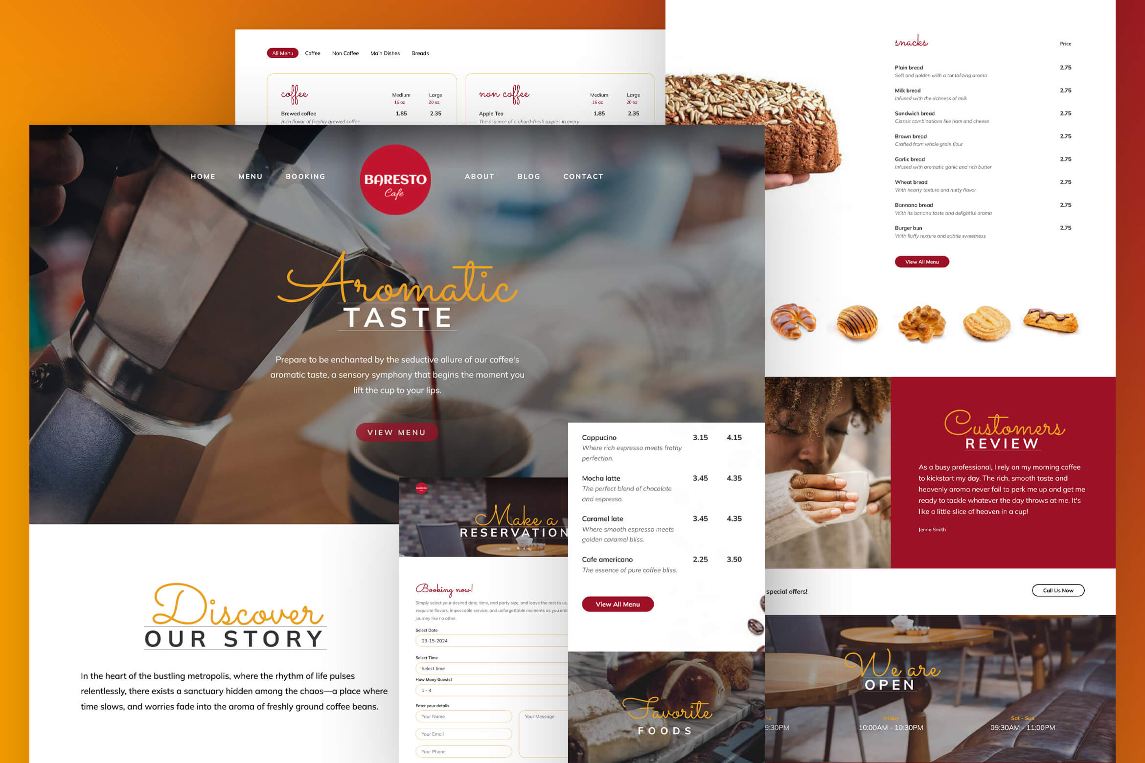 Baresto - Cafe, Bar and Restaurant Website Template - 2
