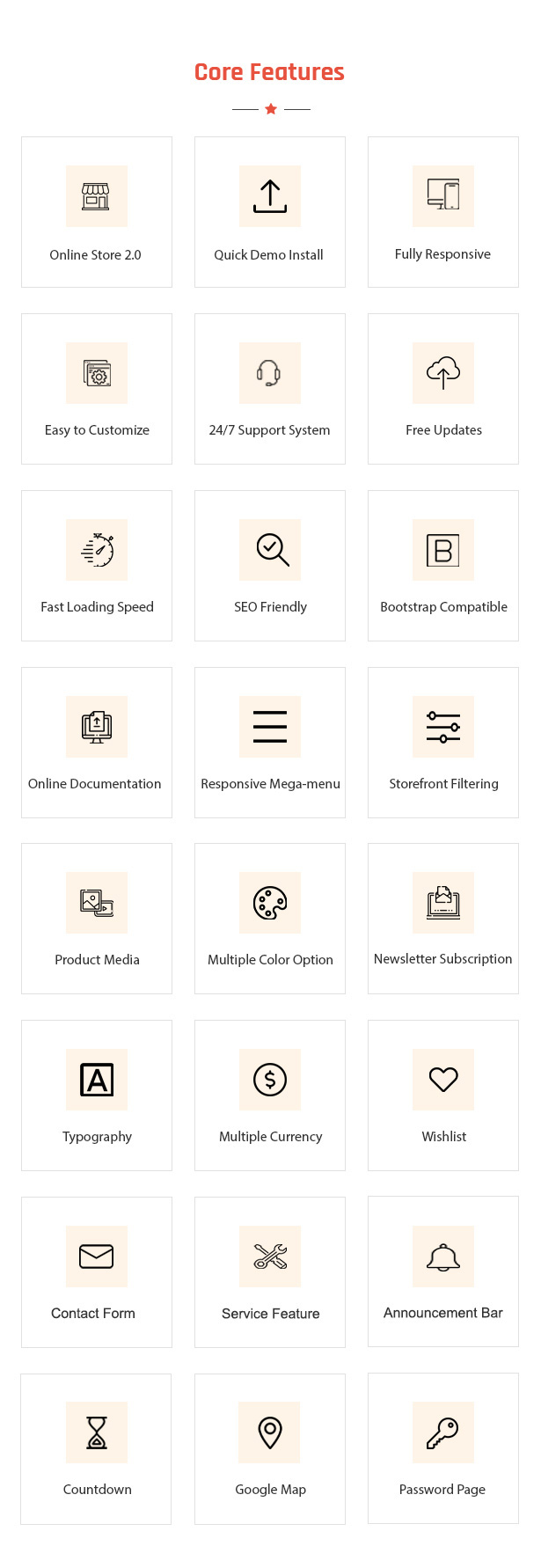 Shopify Theme Core Feature