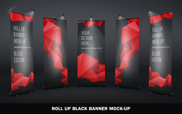 Download Pull-Up Banner Stand Mock-Up by Kheathrow | GraphicRiver