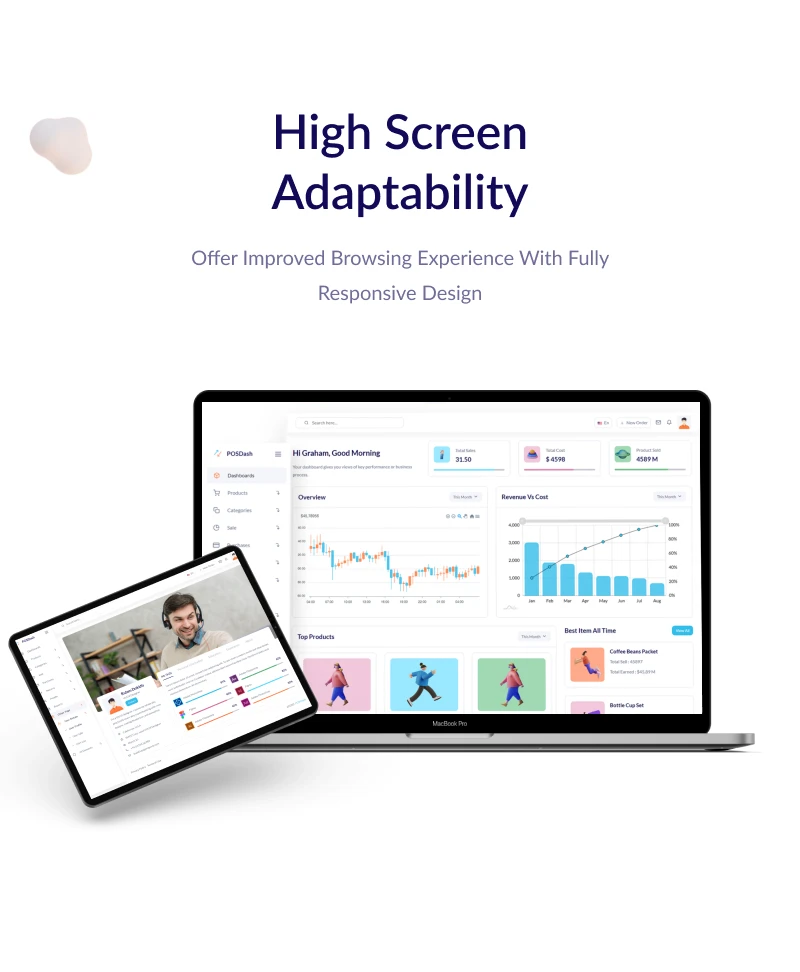 VueJS HTML Inventory Admin Template | POSDash | Iqonic Design