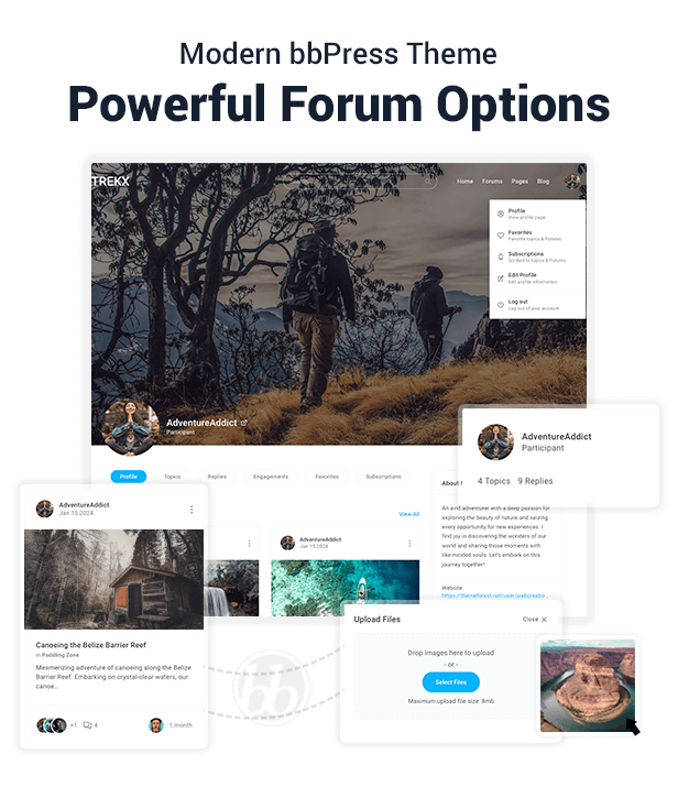 TREKX - bbPress Forum Outdoor Community WordPress Theme - 1