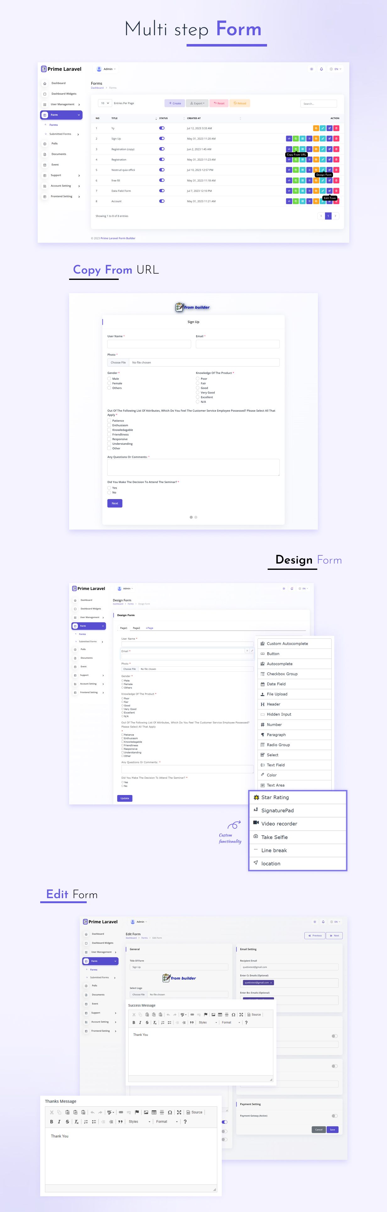 Prime Laravel Saas - Form builder & Poll Management System - 6