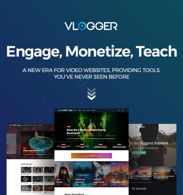 Vlogger 2.6.3 –专业视频和教程WordPress主题