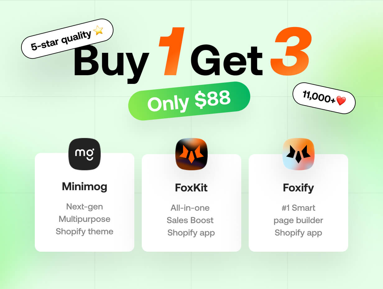 Minimog - Next-gen Multipurpose Shopify theme 2.0 - BUY 1 GET 3