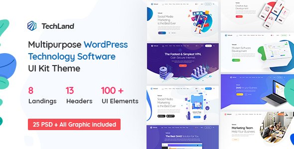 Techland - WordPress Saas Startup Theme