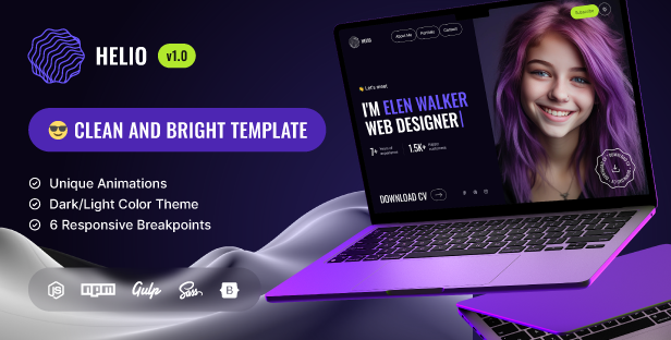 Helio - Coming Soon and Landing Page Template