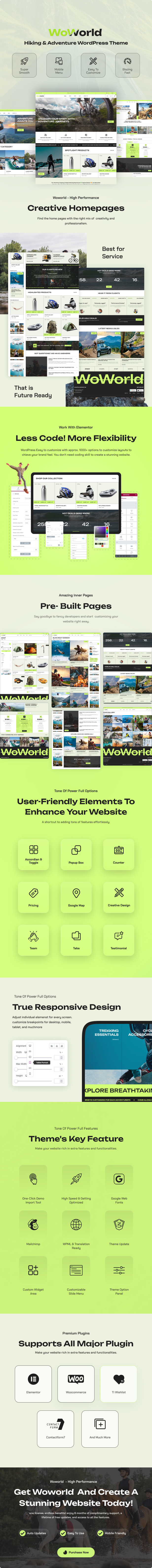 Woworld - Hiking & Adventure WordPress Theme - 1