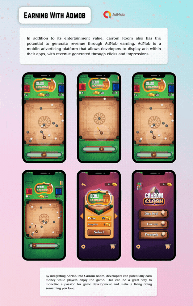 Carrom Room, Flutter Android Game App - 2