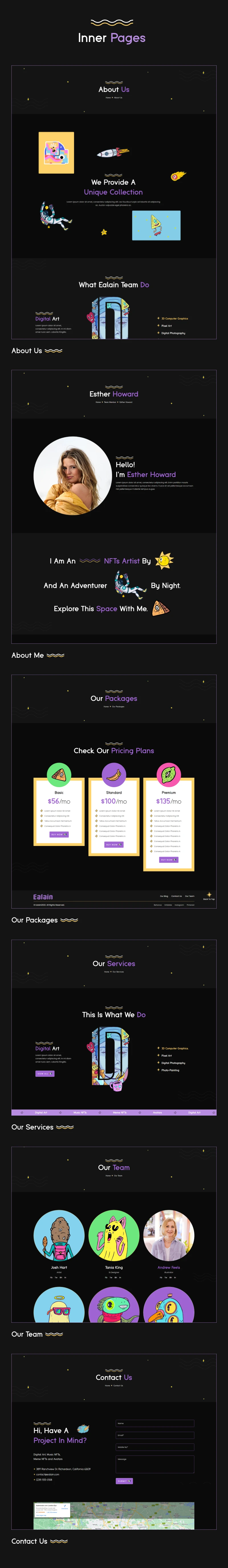 Ealain | Digital Artist Portfolio WordPress Theme + Figma - 11