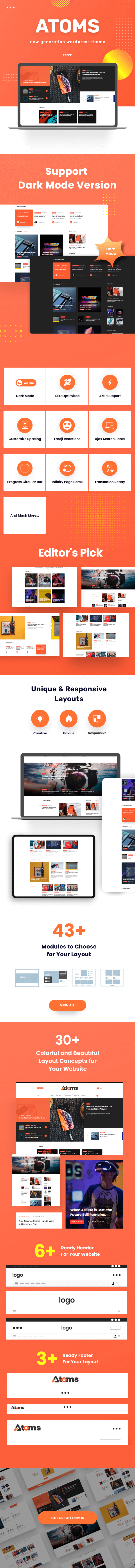 Atoms - Ecommerce Magazine WordPress Theme - 1
