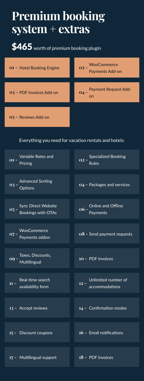 Free Premium access one of the best Hotel WordPress Booking Systems.