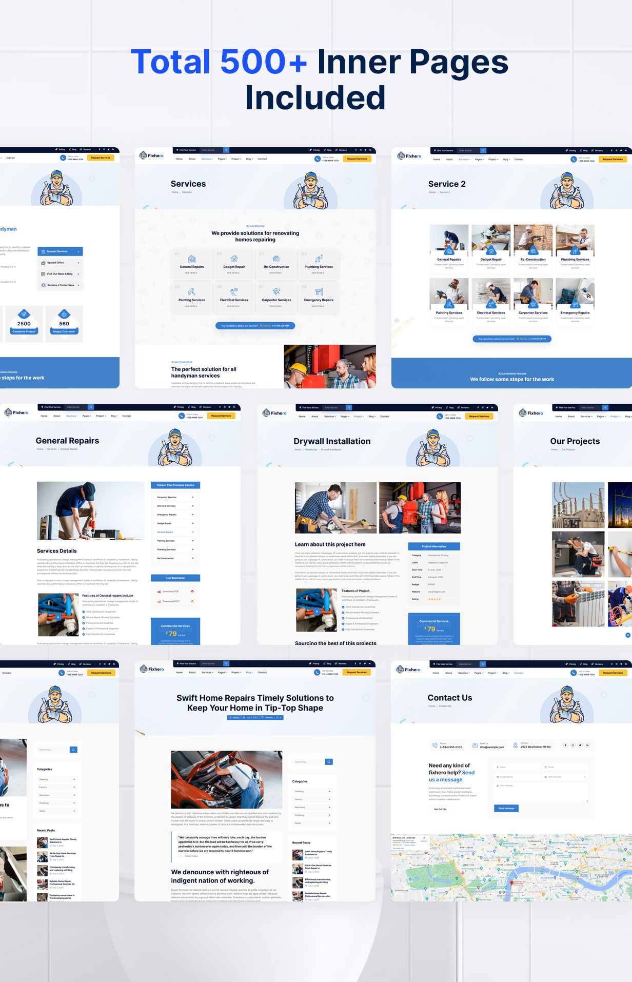 Fixhero - All In One Handyman & Repair Services WordPress Theme