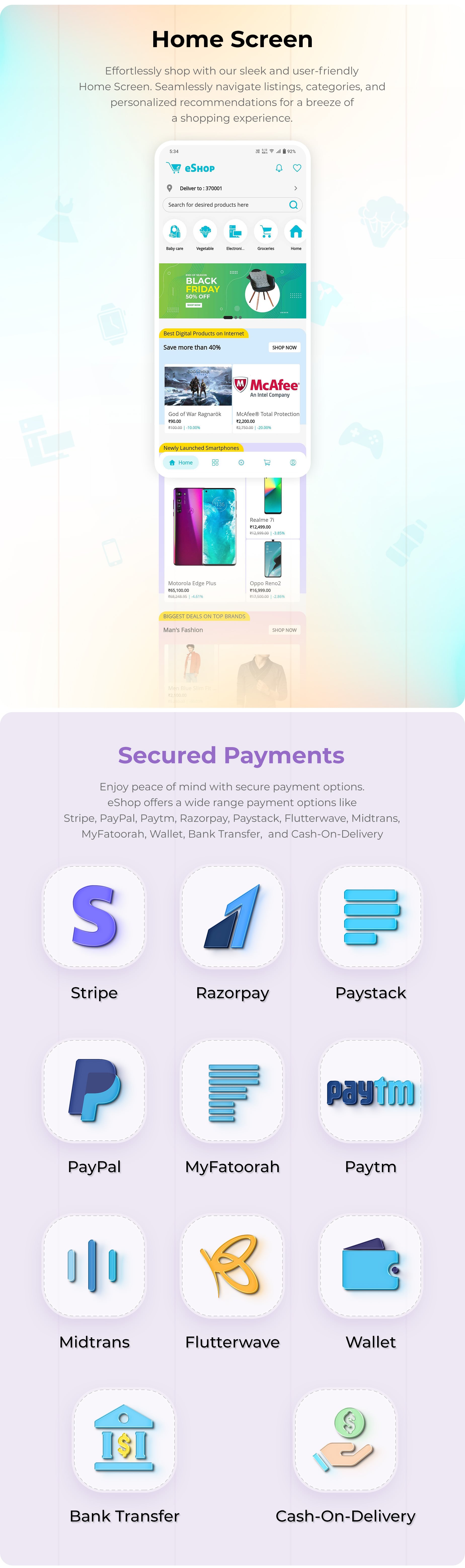 eShop- eCommerce Single Vendor App | Shopping eCommerce App with Flutter - 14