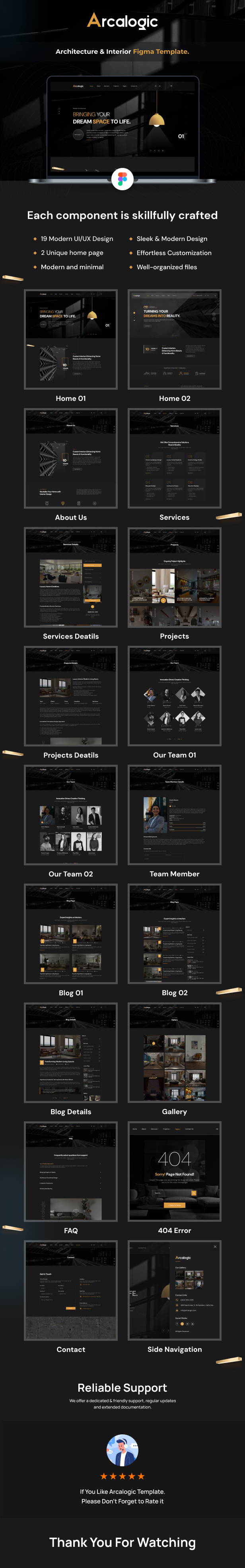 Arcalogic - Architecture & Interior Figma Template - 1