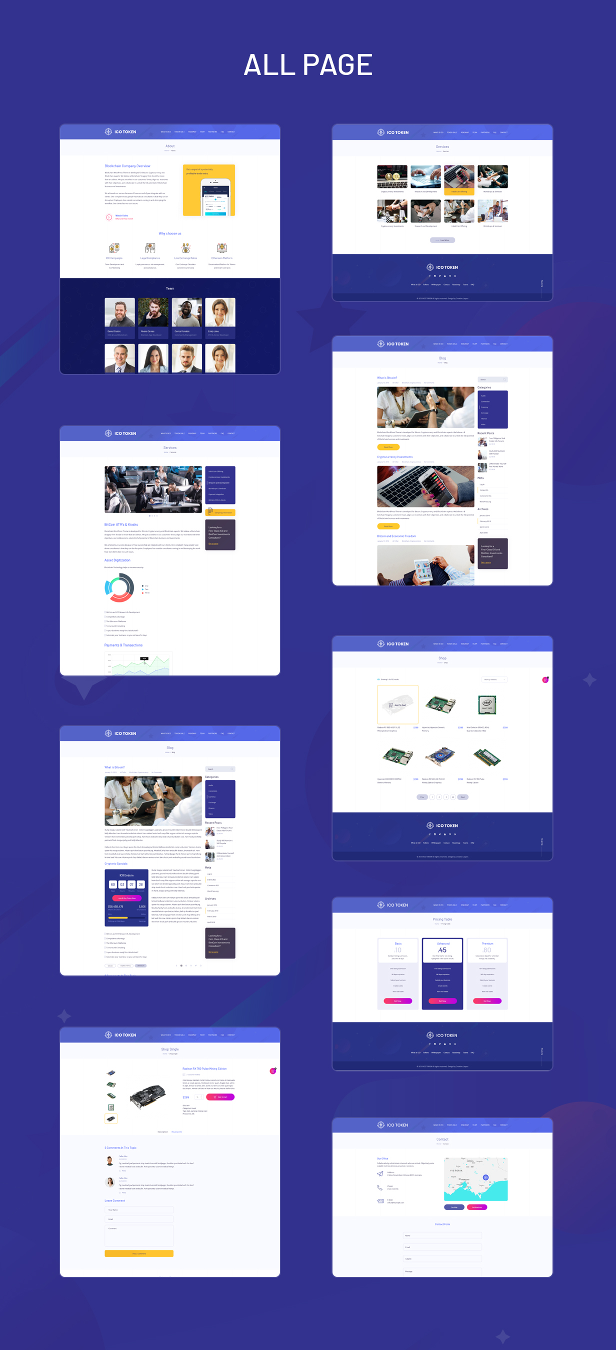 ICO TOKEN - Bitcoin & Cryptocurrency PSD Template - 4