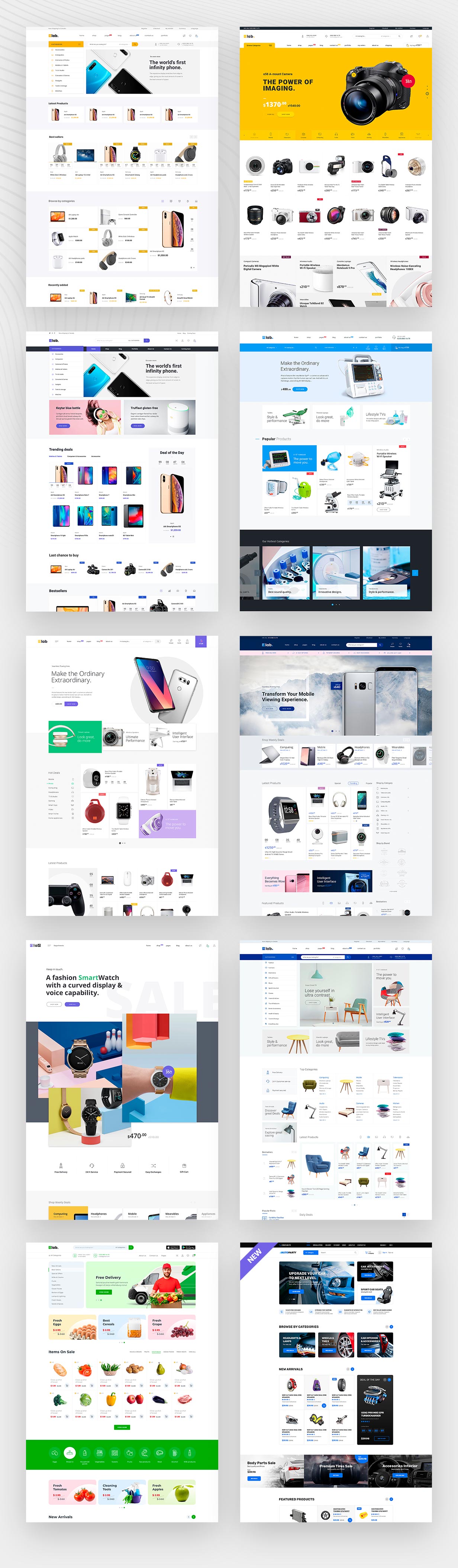 eLab Multi Vendor Marketplace WordPress Theme Demos