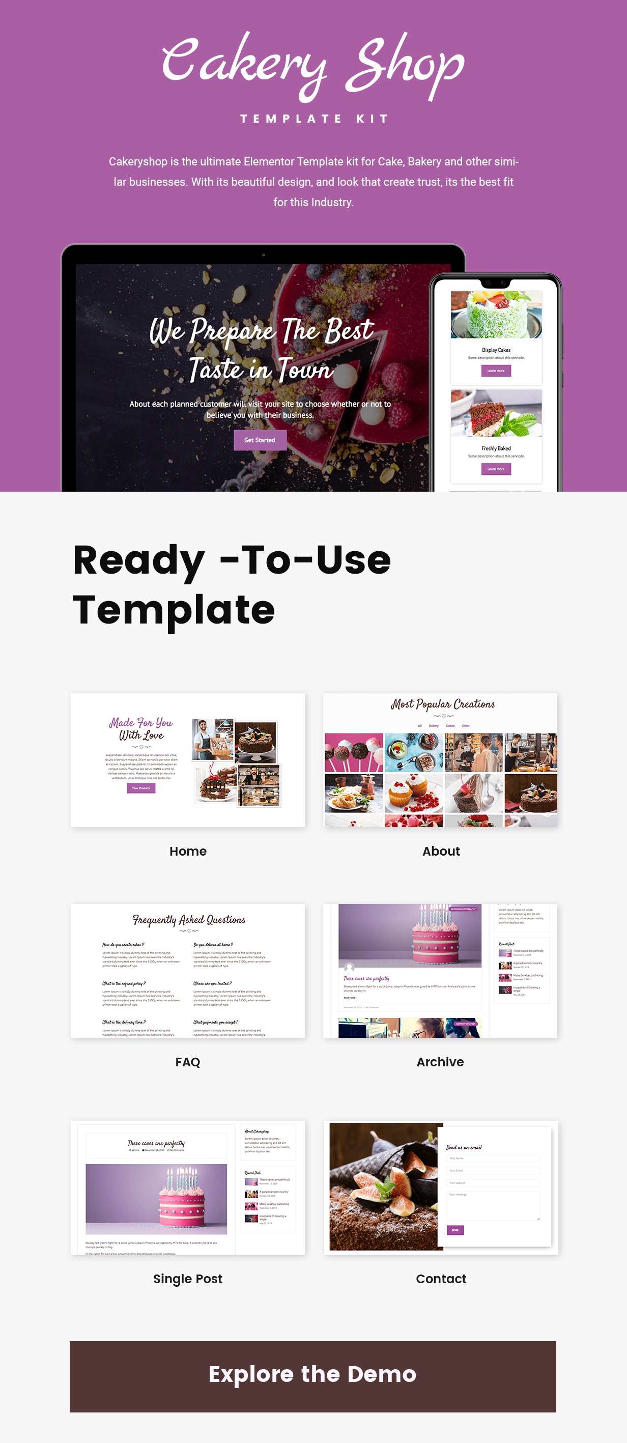 Cakeryshop - Bakery Business Template Kit - 1