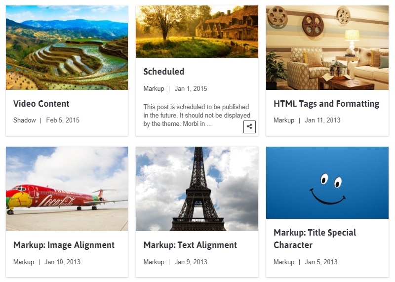 Wordpress Post Grid / List / Timeline Layout avec carrousel et publication connexe - 3
