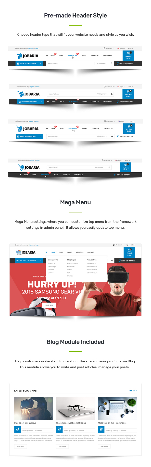 Jobaria - Technology Theme for WooCommerce WordPress