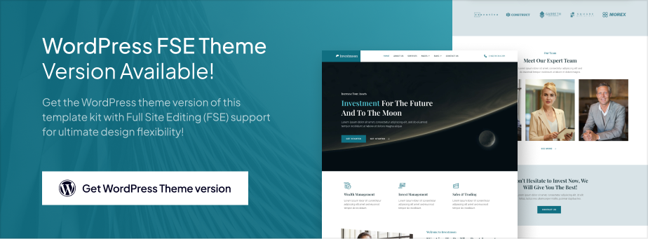 Investmoon – Finance & Investment Manager Elementor Template Kit - 1