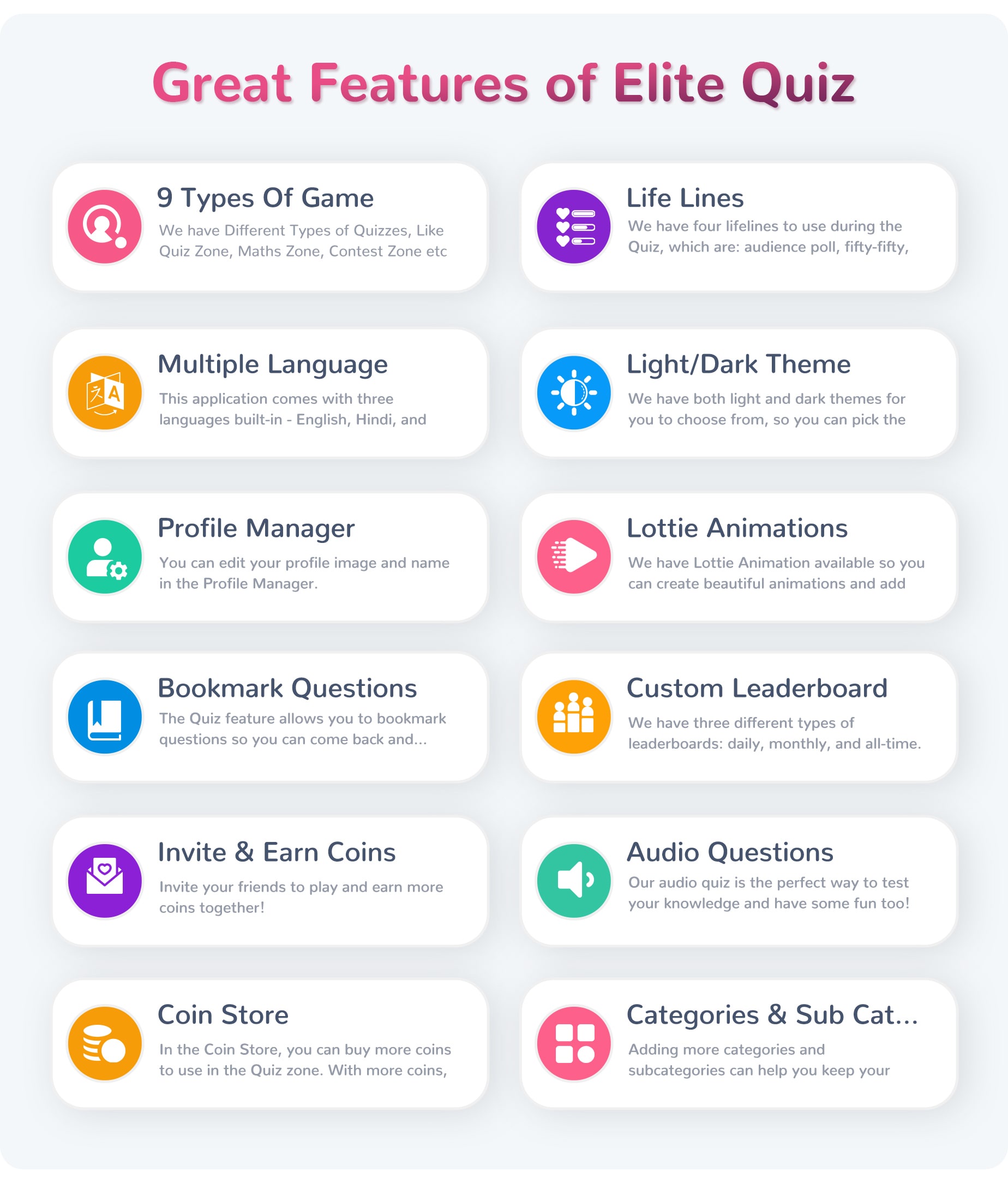 Elite Quiz - Trivia Quiz | Quiz Game - Flutter Full App + Admin Panel - 12