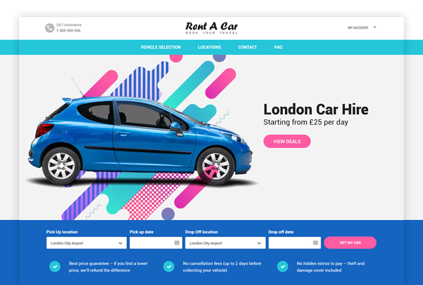 Rent A Car WordPress Theme