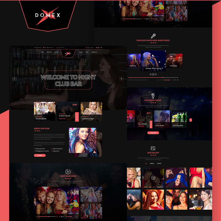 Domex - Night Club PSD Template - 1