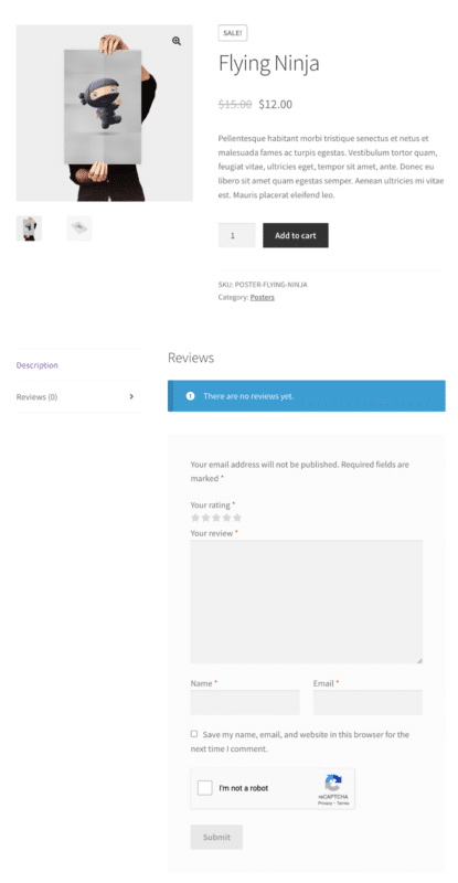 WooCommerce Advanced CAPTCHA plugin review product form