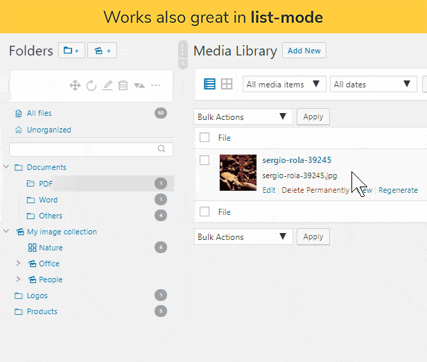 WordPress Real Media Library - works also great