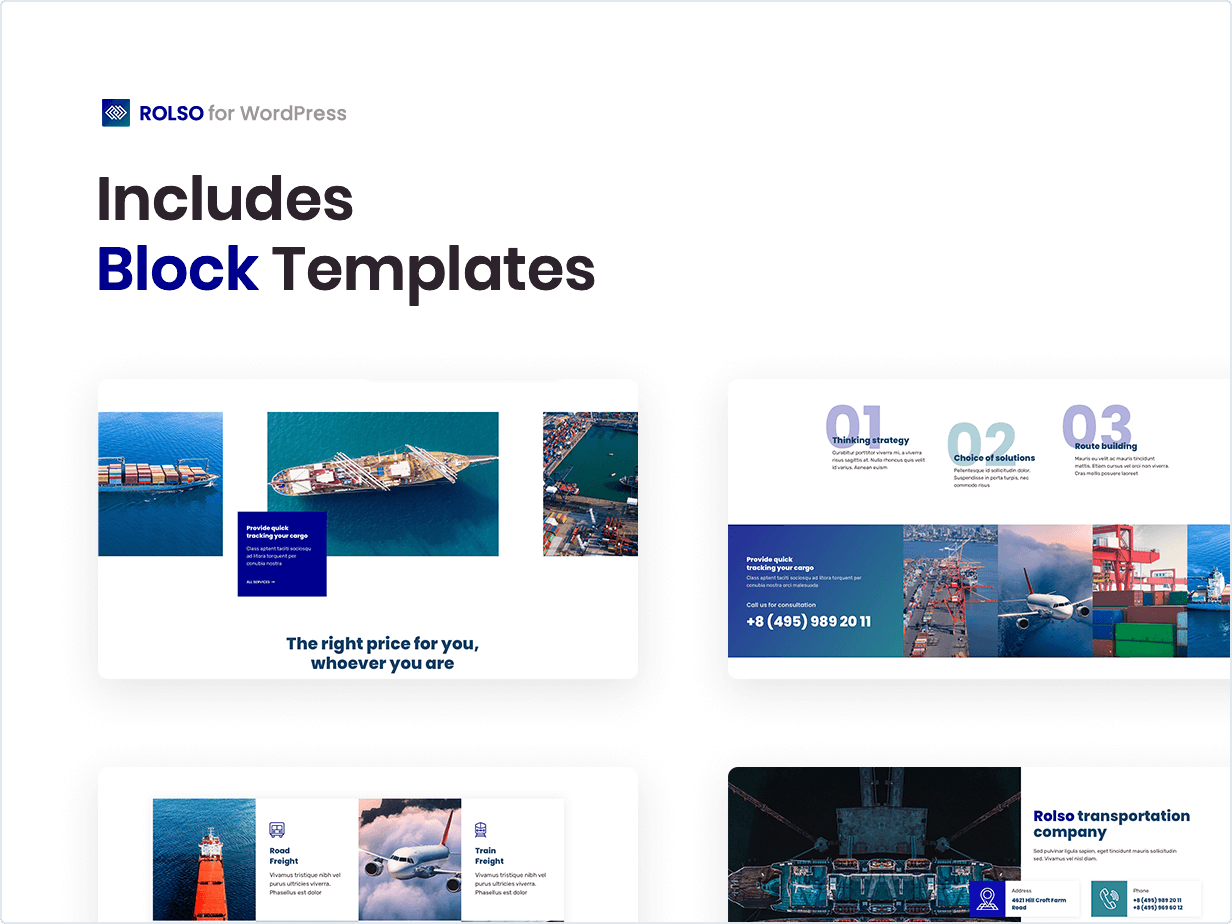 Includes Block Templates