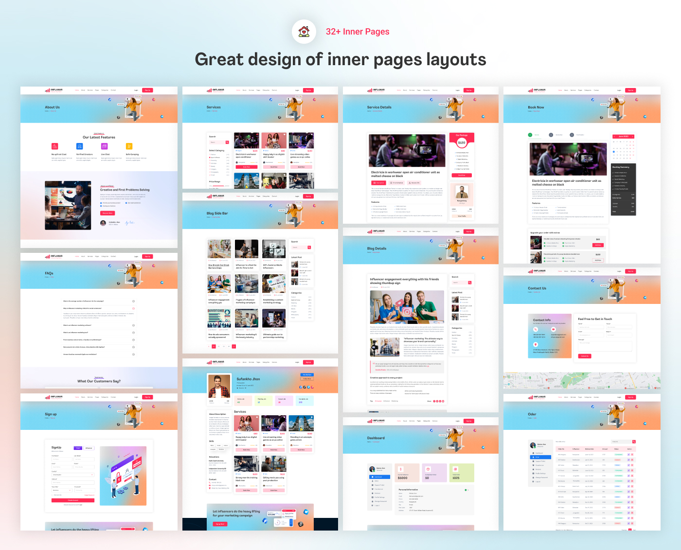 Inflanar - Influencer Marketplace  WordPress Theme - 4
