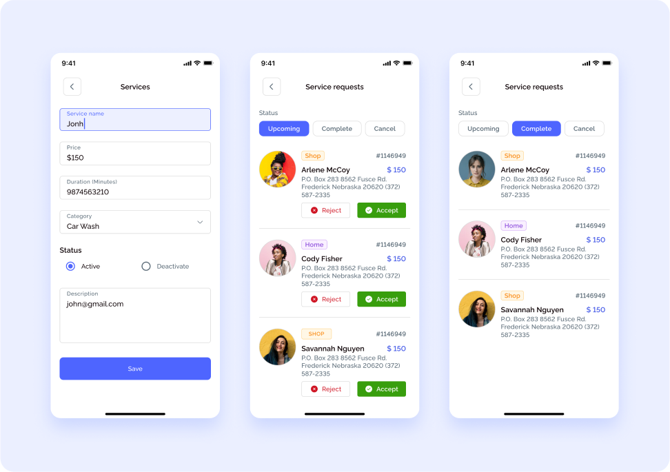 Shop Owner App Snapshot 2