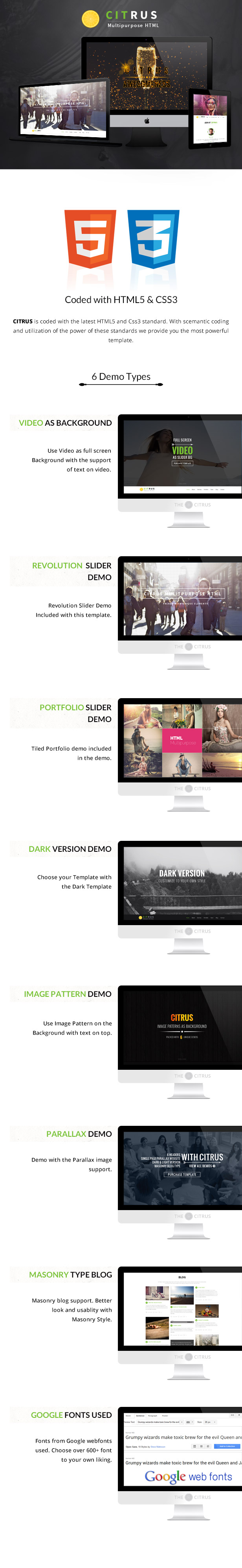 Citrus - OnePage Parallax HTML Portfolio - 2