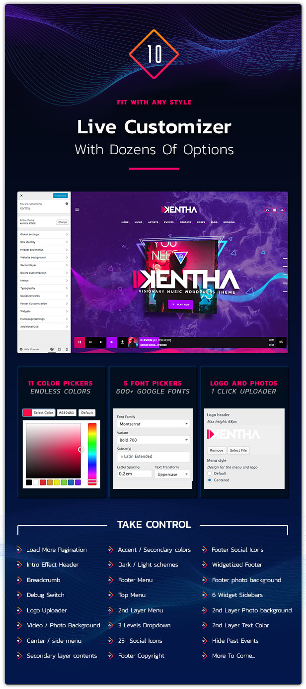 Kentha Music WordPress Theme 11