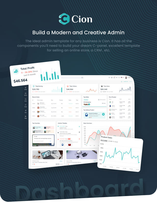 cion – Laravel Admin & Dashboard Template