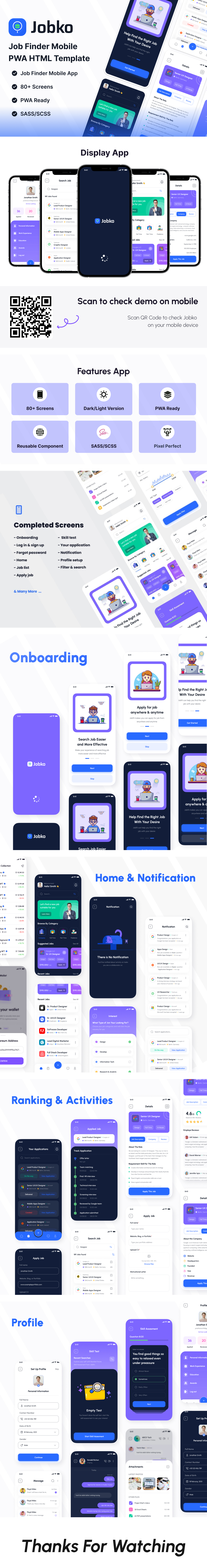 JJobko | Job Finder Mobile PWA HTML Template