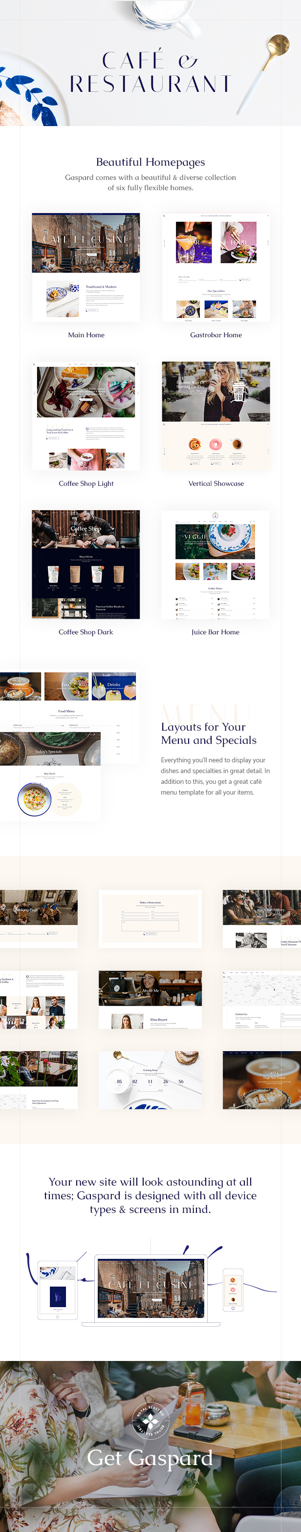 Gaspard - Restaurant and Coffee Shop Theme - 1