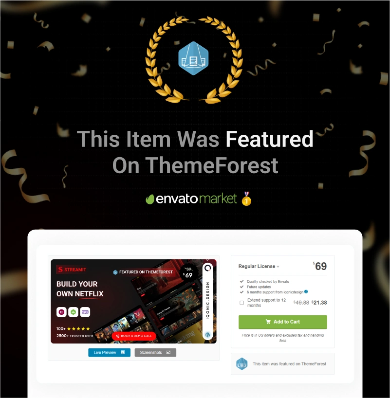 OTT WordPress Theme | Streamit | Iqonic Design
