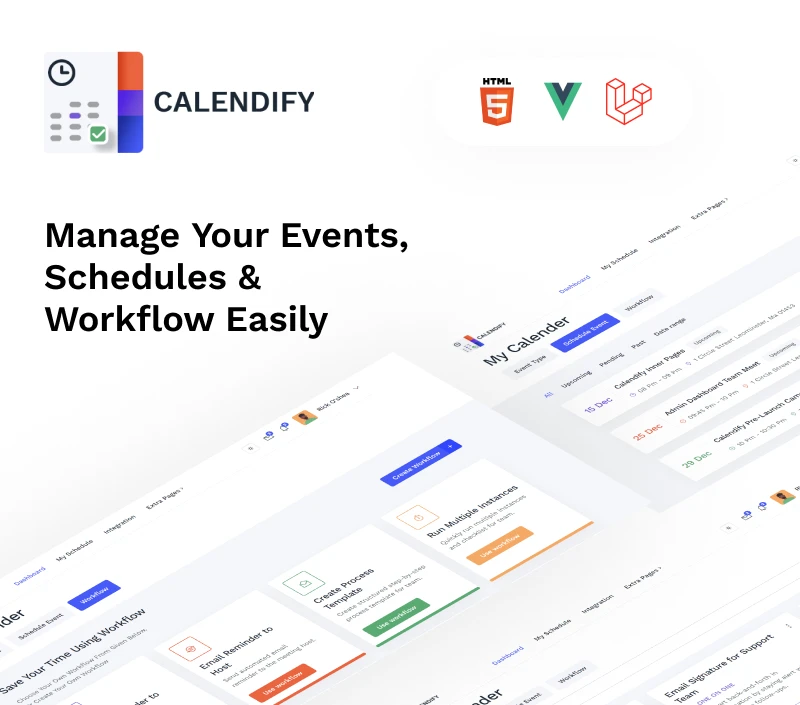 Calendify | Appointment & Calendar Schedule Admin Template (VueJS, Laravel, HTML) - 6