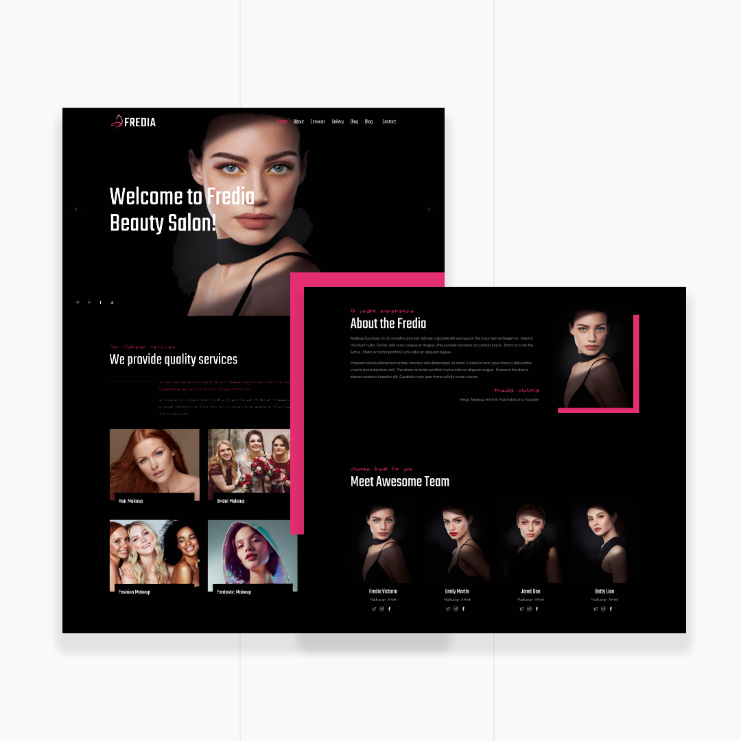 Fredia - Beauty Salon and Makeup Template